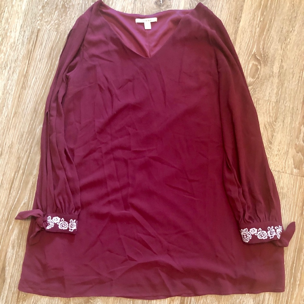 Francesca’s Wine Cold Shoulder Dress